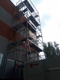 Montaż rusztowania szpital w Bełchatowie 